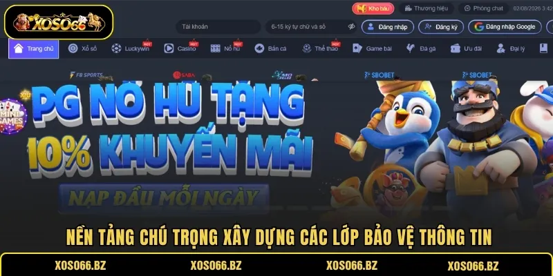XOSO66 17 Nền tảng chú trọng xây dựng các lớp bảo vệ thông tin
