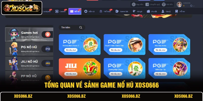 Nổ Hũ XOSO66 1 Tổng quan về sảnh game nổ hũ XOSO666